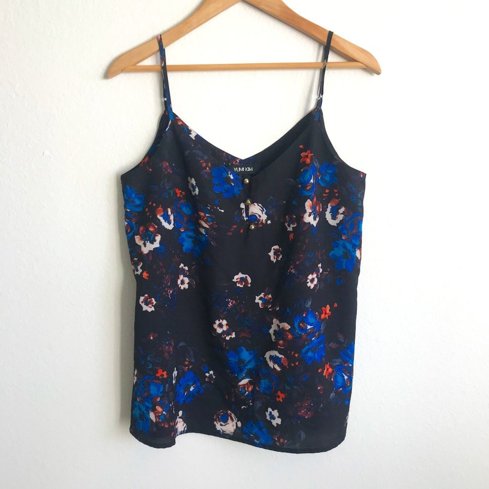Yumi Kim Floral Lena Midnight Tank Top Size M Medium